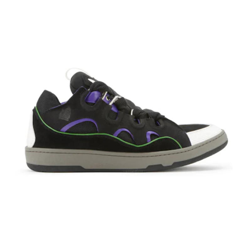 Lanvin Leather Curb Black Purple